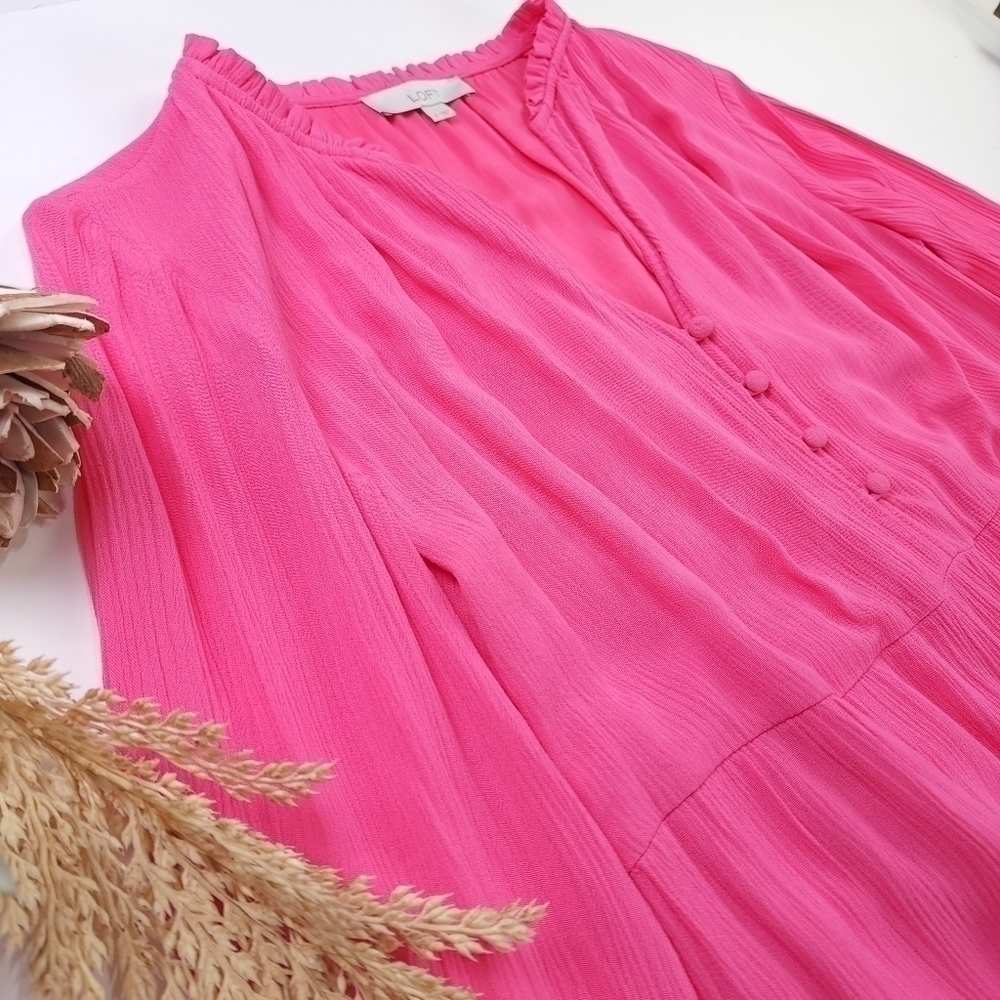 🔴 Loft Pink Maxi Dress Size S - Picture 14 of 14